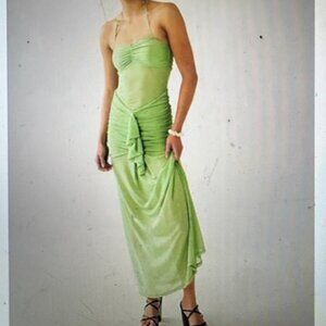 Nightcap Green Mesh Mermaid Dress, Sz S